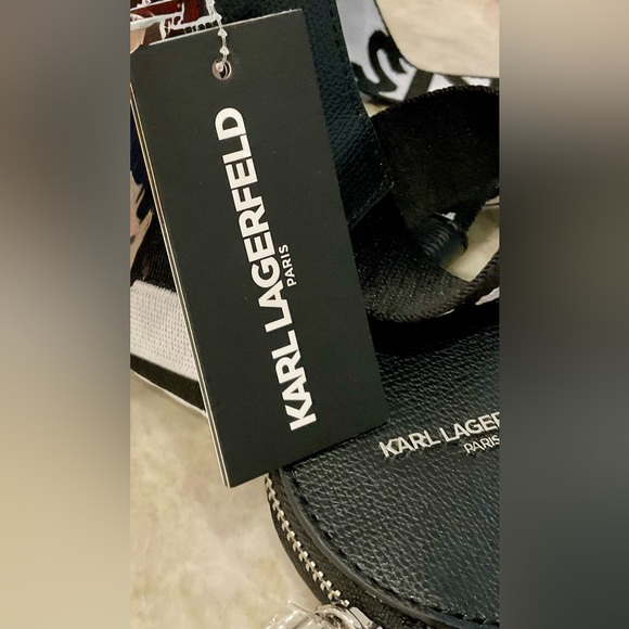 Karl Lagerfeld Black Multicolor Graphic Shoulder Bag - Picture 5 of 9